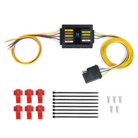 Mic-06-095 Mictuning Universal 3-to-2-wire Splice-in Trailer Tail Light Converter 4pin Wiring Harness