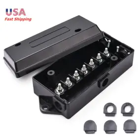 Mic-tjb-291c Mictuning Heavy Duty 7-way Rv Trailer Wire Junction Box Weatherproof Camper Wiring Holder