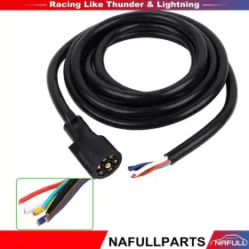 Na16040fu753ll Nafullparts 7-pin Extra Long 12ft Heavy Duty Weatherproof 7-way Trailer Plug Connector Cord