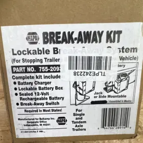 755-2093 Napa Trailer Lockable Brake Away Kit System