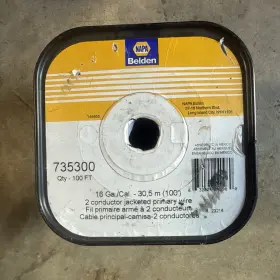 735300 Napa / Belden 100ft Roll 16/2 16 Guage 2 Wire Grey Jacketed Primary Trailer Light Cable