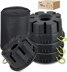 Nilight 94042b Trailer Jack Block 4 Pack 6 Inch Rv Camper Stabilizer Blocks 40000lbs