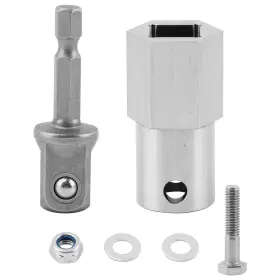 22394796 Ninefox Stainless Steel Top Wind Trailer Jack Crank Handle Cordless Drill Silver