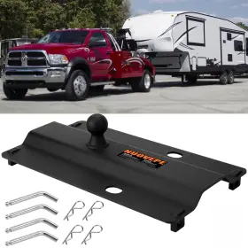 Nu1287 Nuovepe 5th Wheel To Gooseneck Adapter Fits Industry-standard Rails Black