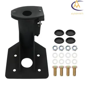 1928388 Nurniacl 12 Inch Fifth Wheel Rv To Goose Neck Ball Adapter With 7 3/4 Forward Offset Black