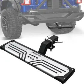 Oroetess-0081 Oedro Aluminum Towing Hitch Steps For Truck/car/suv Vehicles With 2 Inch Silver