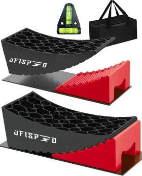 Ofispeed Fctpq-05 Rv Leveling Blocks Ramp Kit 2 Packs Camper Leveler System For Travel Red