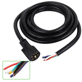 Ou11262095160753parts Outstanding-carparts 7-way Rv Tow Plug Harness Molded Trailer End With 12 Ft Cable Heavy Duty Insulated