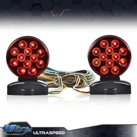 Ul784128 Pit66 Magnetic Towing Light 12v Tow Trailer Lights Brake Tail Signal 12 Volt Kit Led