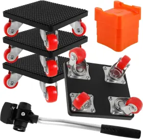 Fd852 Podhey 4 Packs Furniture Dolly Wheels Heavy Duty Movers For Black