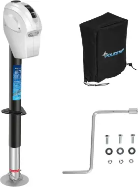10201160w Polestar Electric Trailer Jack 5000lbs Tongue Waterproof White