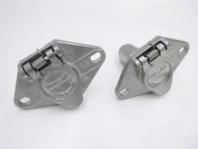 11-609ep Pollak 2 Pack 6 Way Trailer Connector Socket With Covered Back 11-609