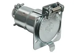 12-703p Pollak Trailer Wiring Connector Vehicle Side 7-way Round Socket Metal