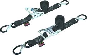 30572-s Powertye Tie-down Ratchet Sec Hook 1.5 Inch X6ft Black Pair