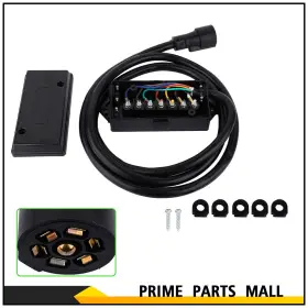 Pl16070m727a Ppmall New Rv Trailer Cord 7 Way Plug Inline Junction Box Waterproof 8 Ft