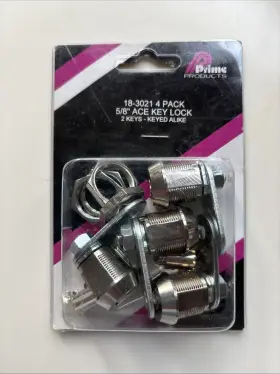 18-3021 Prime Products Ace Key Locks 5/8 Inch Pack Of 4