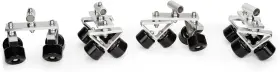 Proaim 738283005770 Track Wheel Set For Quad Super Dolly Doorway Dolly. Compatible Silver