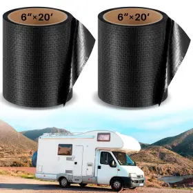 Muy-pushglossy-577 Pushglossy 2 Rolls Rv Underbelly Tape 6 Inch X 40 Ft Waterproof Repair Muy-pushglossy-577 Pushglossy 2 Rolls Rv Underbelly Tape 6 Inch X 40 Ft Waterproof Repair