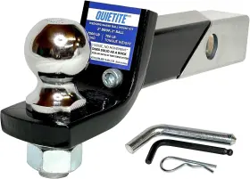 Quietite 851415006121 2 Inch Ball Hitch Kit Patented Anti Rattle Tightener Combo Trailer