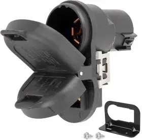 T008 Redalan 7 Blade And 4 Flat Connector Towing Solutions Multi-tow Plug-in Simple Black