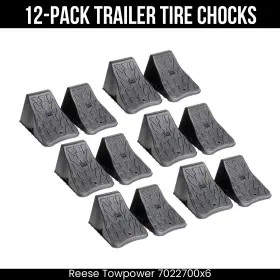 7022700x6 Reese Towpower Trailer Tire Chocks Rubber 12 Pack