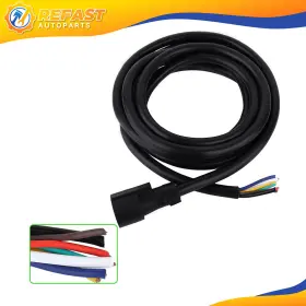Re160ts74754 Refast-autoparts 15ft 7 Way Trailer Light Plug Cable Cord Harness Molded End Heavy Duty Rv Camper