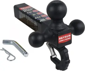 864011 Reysun Patented Forged Trailer Hitch Tri-ball With Black Ball Pin