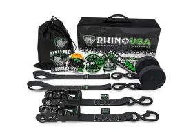 Rhino Usa 608807999772 Grla-tdwn-set 1.6 Inch X 8ft Hd Ratchet Tie-down Set 2-pack