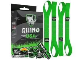 Rhino Usa 646437408479 Soft4pack-grn Soft Loops Motorcycle Tie-down Set 1.7 Inch X17 4-pack Green