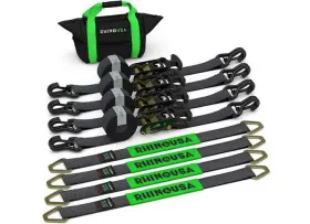 Rhino Usa 711841545406 2in-hdkit 2 Inch X 8ft Heavy Duty Vehicle Ratchet Tie-down Kit 4-pack