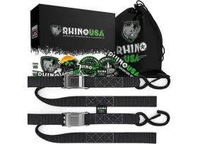 Rhino Usa 712038636372 1.5 Inch X8ft Cambuckle Motorcycle Tie-down Straps 2-pack Orange