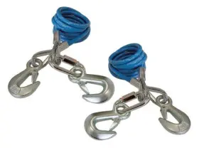 643-2 Roadmaster Inc - 68inch 6000pound Gvwr Capacity Double Hook Coiled Safety