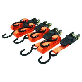 Rprtd04r Roadpro Ratchet Tie Down Strap 4 Piece Orange