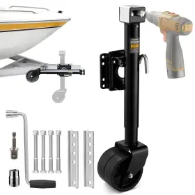 20-24v Rvshark Rs1283 2500lbs Trailer Jack With Dual Wheel Cordless Drill Black 20-24v Rvshark Rs1283 2500lbs Trailer Jack With Dual Wheel Cordless Drill Black