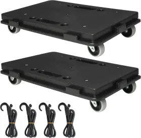Fd01 Sdldeer Furniture Dolly 2 Pcs Portable Moving With 4 Ropes Small Flat Black