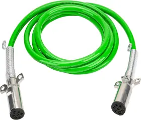 Sc-trk013 Sehnsucht 15ft 7 Way Abs Cord Heavy Duty Electrical Cable Coiled Trailer Green