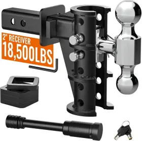 At-0067 Sulythw Adjustable Trailer Hitch Ball Mount 6 Inch Drop 18 500 Lbs