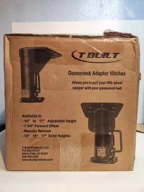 12217s T Built 12 Inch -17 Adjustable 5th Wheel Rv To Gooseneck Adapter Hitch