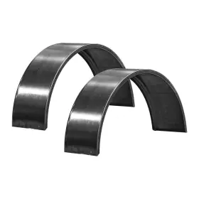 Sa932srfndr-2 The Trailer Parts Outlet Set Of 2 Single Axle 9x32 Smooth Steel Rolled Fender