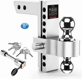 20220712 Tlvuvmo Adjustable Trailer Hitch 8 Inch Drop Ball Mount Fits 2-inch