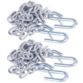 Gyjy-sc-03a Tnyeobae 48 Inch Extra Long Trailer Safety Chain With Dual 1/4 Silver