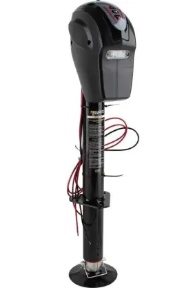 Tr10201095 Tow-rite Black 3500 Lb 12 Volt Electric Trailer Jack With Light 18 Inch Travel