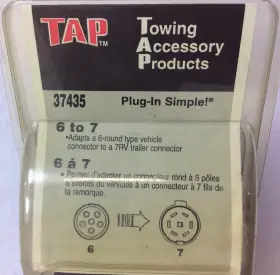 6-round Towing Accessory Products 37435 Tap Type Vehicle Connector To A 7rv Trailer Adapter