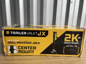 Tvjx2-c Trailer Valet Center Drill Jack 2 000 Lbs Footplate Rust-resistant