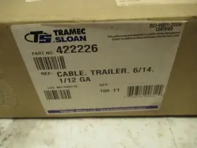 422226 Tramec Sloan Trailer Cable Black 6/14 And 1/12 Ga 100ft Teamec