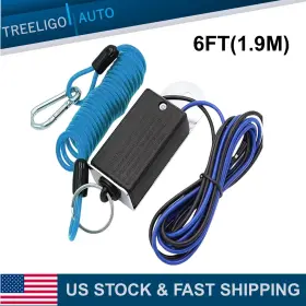 Gk-trailerbreakswitch-bu-1.9m Treeligo 6ft Trailer Breakaway Switch Kit Break Control Electric Brake