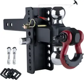 30011 Tyt Adjustable Heavy-duty Trailer Hitch Ball Mount With Locks&pin&rotatable