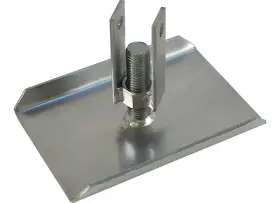 17-940007 Ultra Fab Products Inc 5th Wheel Landing Gear Adjustable Footpad - Silver