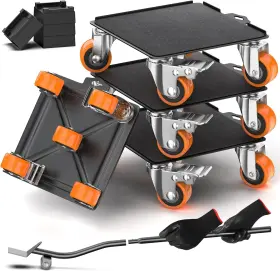 Futi01 Valtavo 2000 Lb Capacity - Heavy Duty Furniture Movers 6.9 Inch X Black