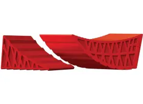 A10-0902 Valterra Products Llc Stayput Curved Rv Trailer Leveler With Wedge Chock Red